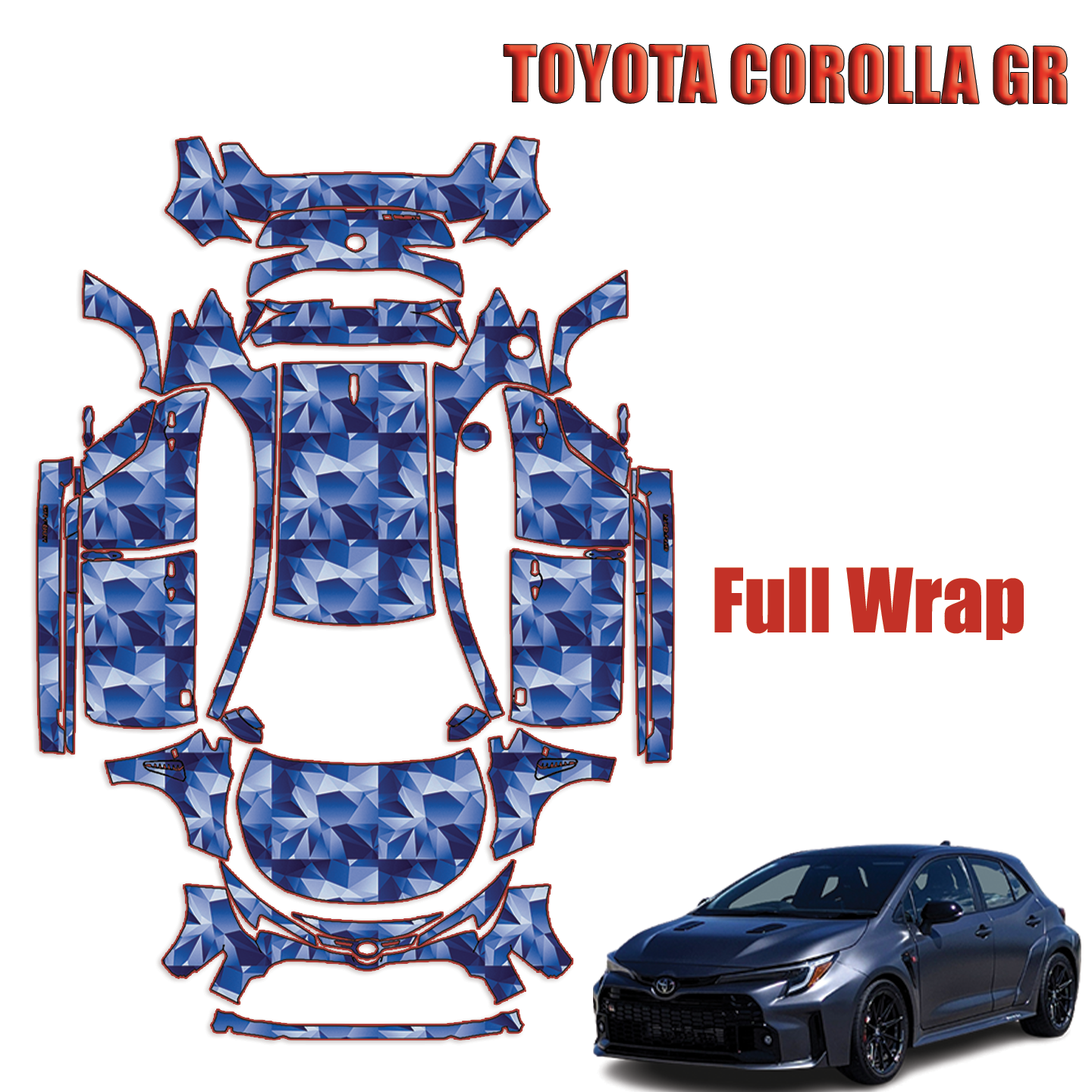 2023-2024 Toyota Corolla GR Precut Paint Protection Kit – Full Wrap Vehicle