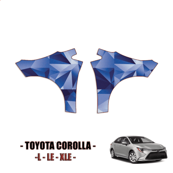 2020-2023 Toyota Corolla – L, LE, XLE Precut Paint Protection – Full Front Fenders