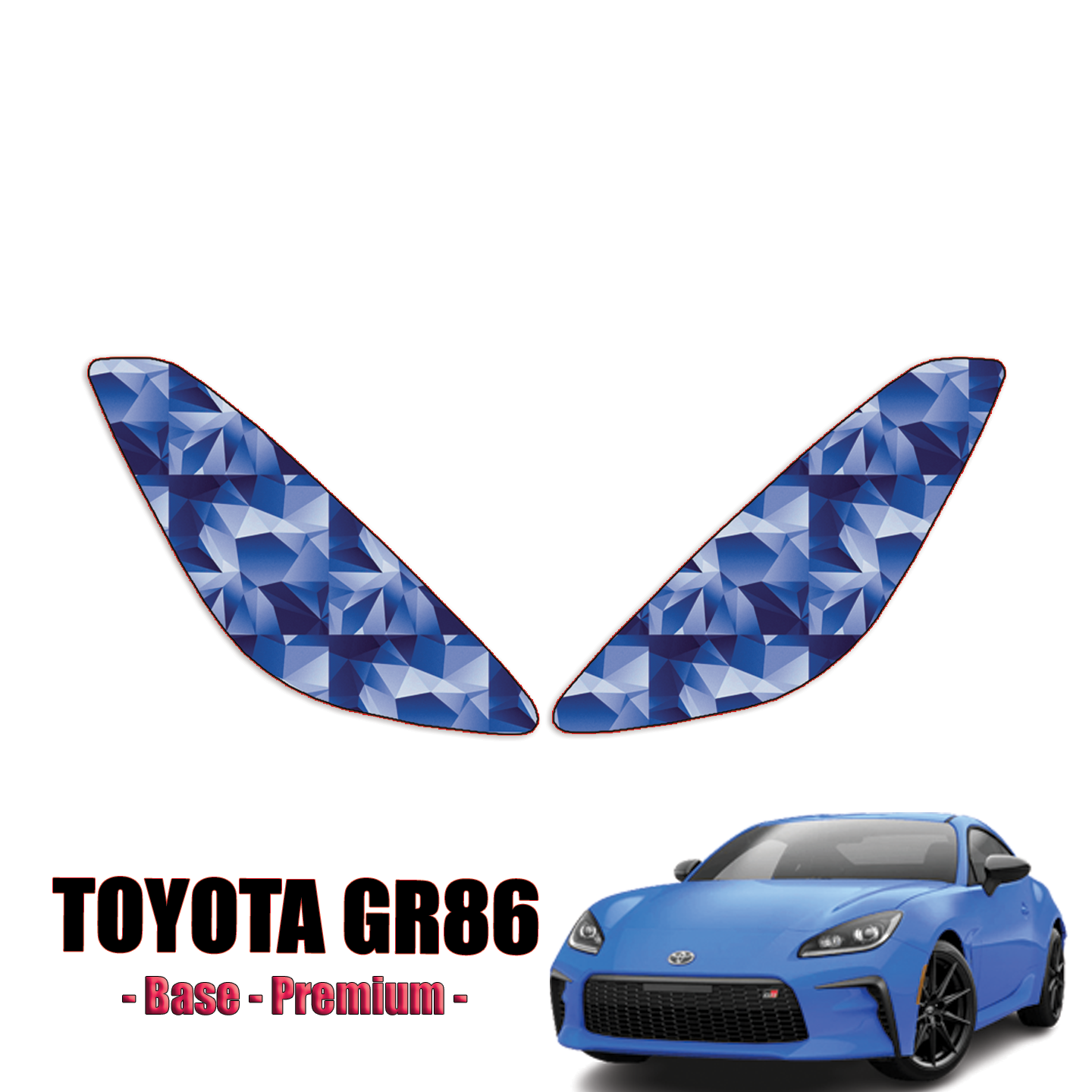 2022-2023 Toyota GR86 – Base, Premium Pre Cut Paint Protection Kit – Headlights