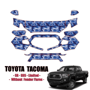 2016-2023 Toyota Tacoma – SR, SR5, Limited Without Fender Flares Pre-Cut Paint Protection Kit – Partial Front