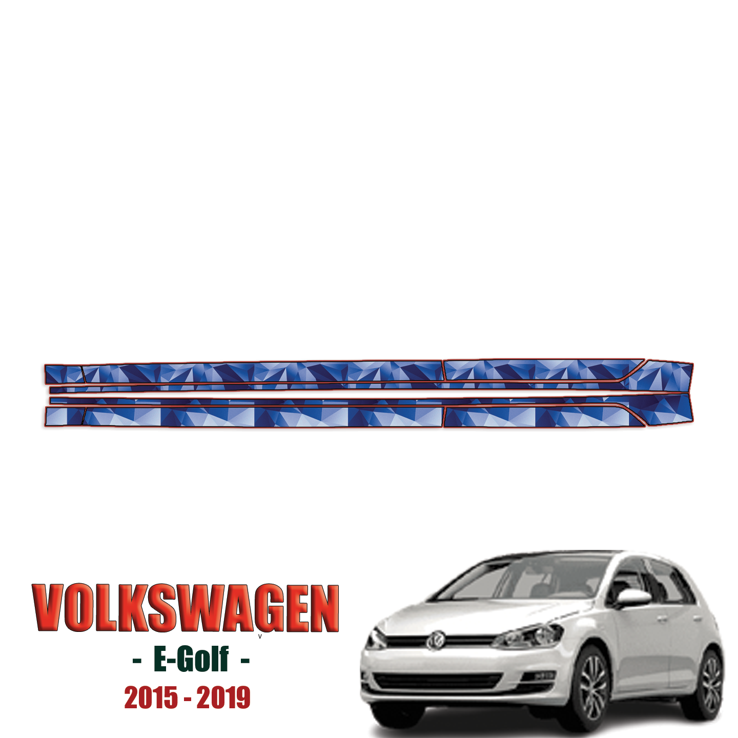 2015-2019 Volkswagen E-Golf Precut Paint Protection Kit – Rocker Panels