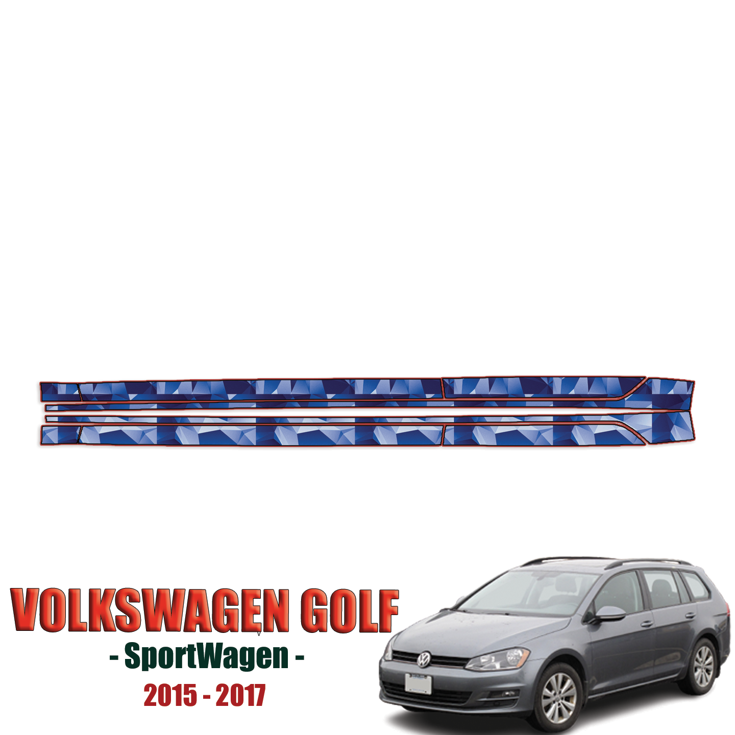 2015-2017 Volkswagen Golf SportWagen Precut Paint Protection Kit – Rocker Panels