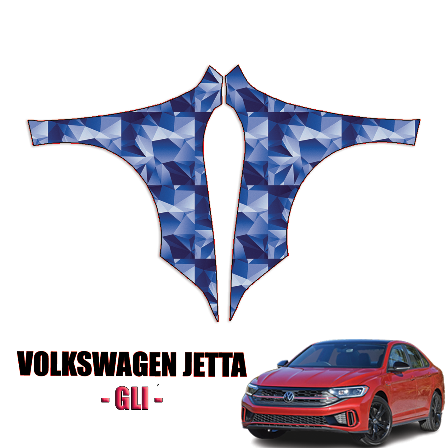 2022-2023 Volkswagen Jetta GLI Precut Paint Protection Kit – Full Front Fenders