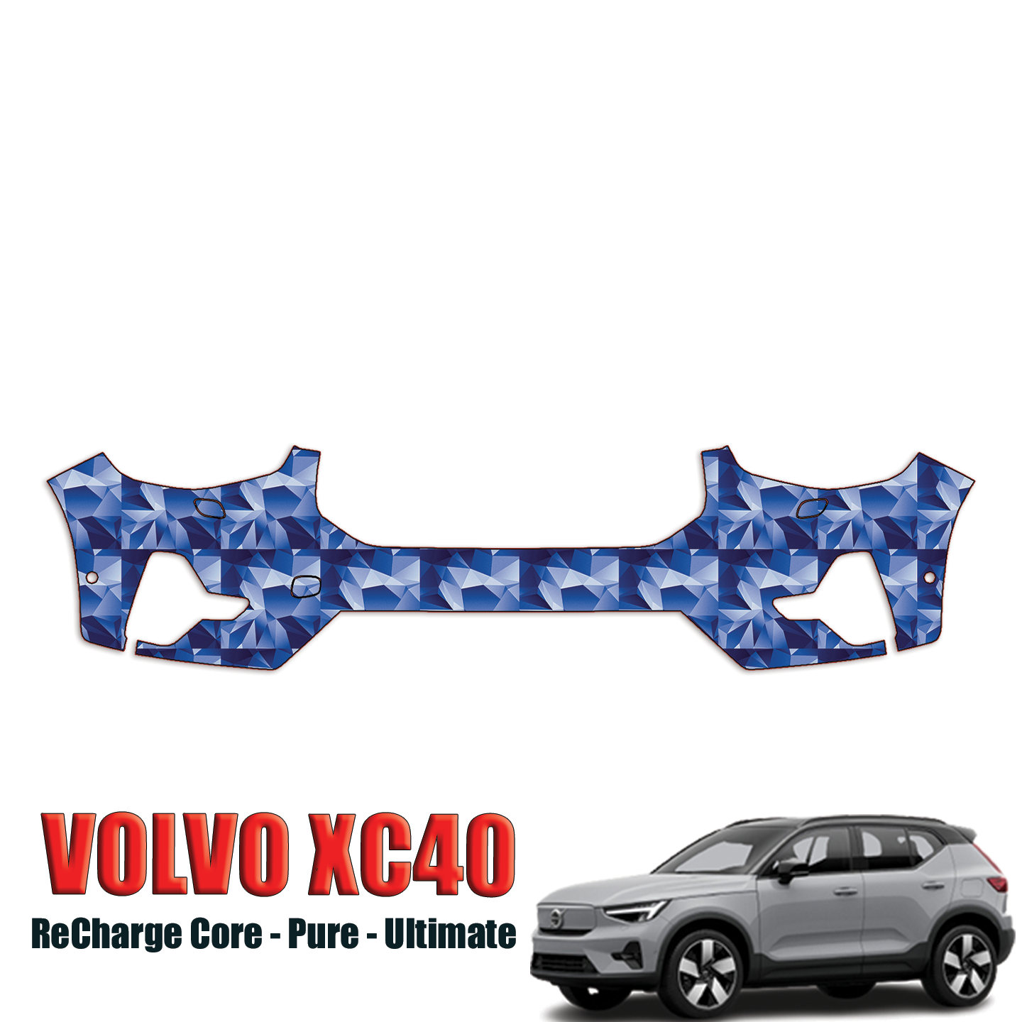 2023-2024 Volvo XC40 – ReCharge Core, Pure, Ultimate Precut Paint Protection Kit – Front Bumper