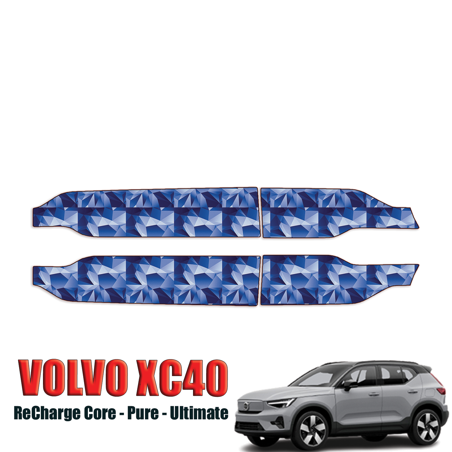 2023-2024 Volvo XC40 – ReCharge Core, Pure, Ultimate Precut Paint Protection Kit – Rocker Panels