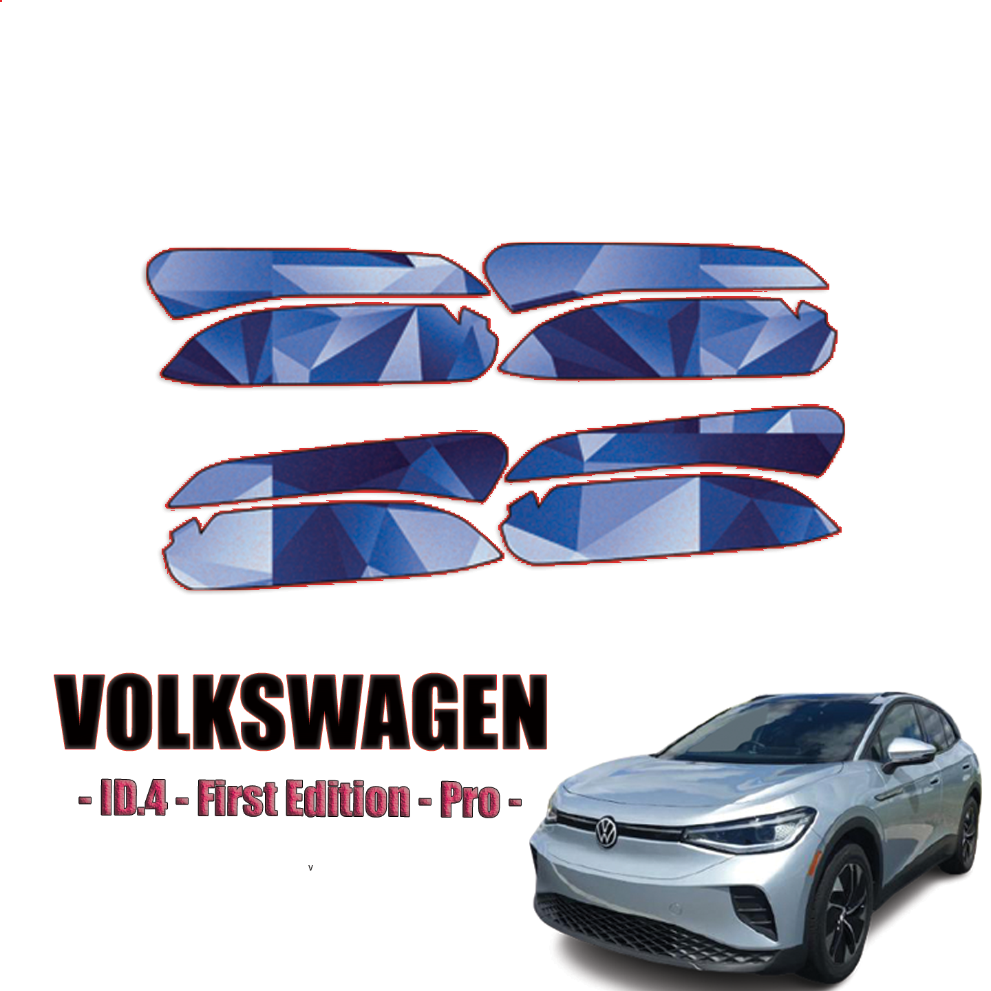 2021-2022 Volkswagen ID.4 Precut Paint Protection Kit- Door Cups