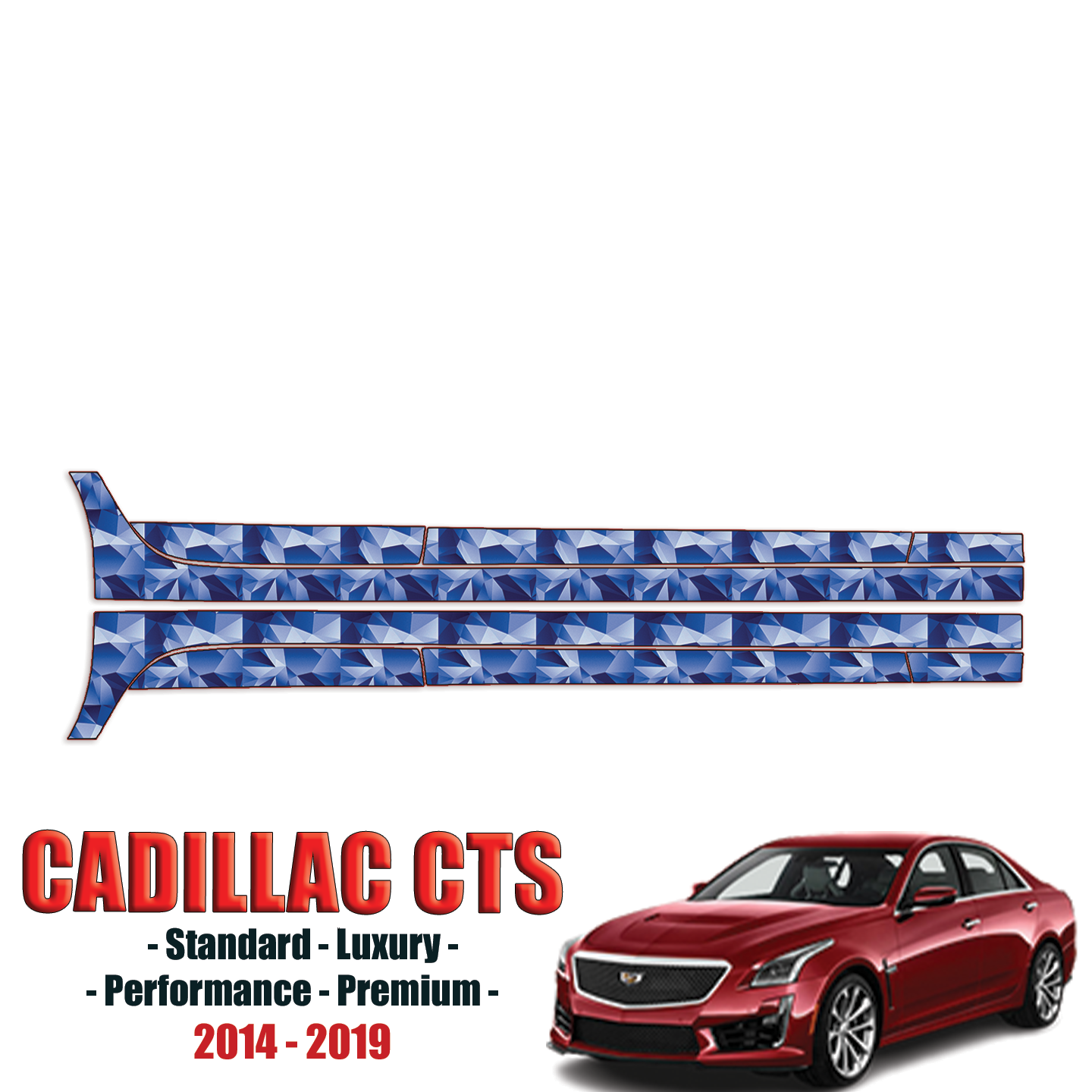 2014-2019 Cadillac CTS Precut Paint Protection Kit – Rocker Panels