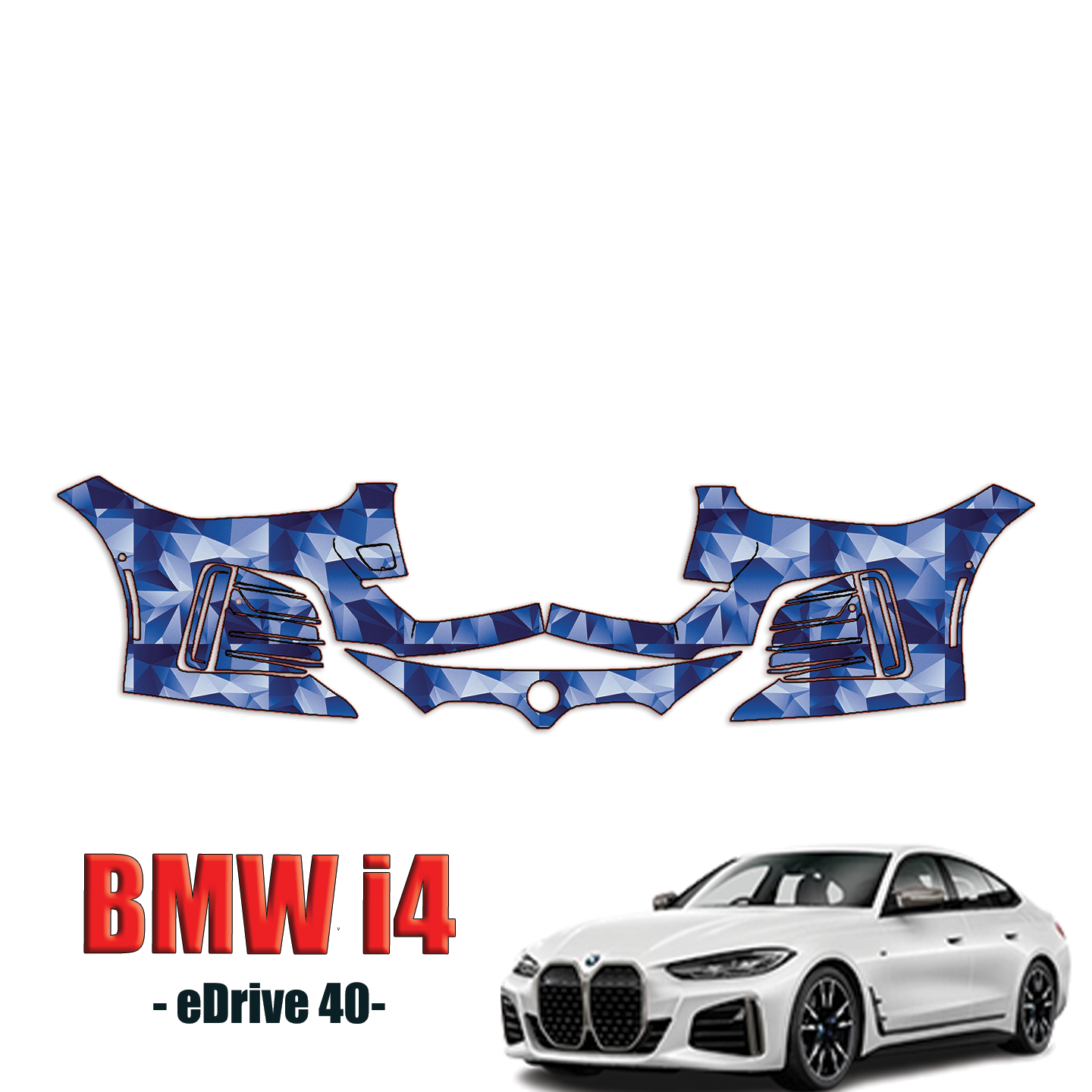 2022-2024 BMW i4 eDrive 40 Precut Paint Protection Kit – Front Bumper