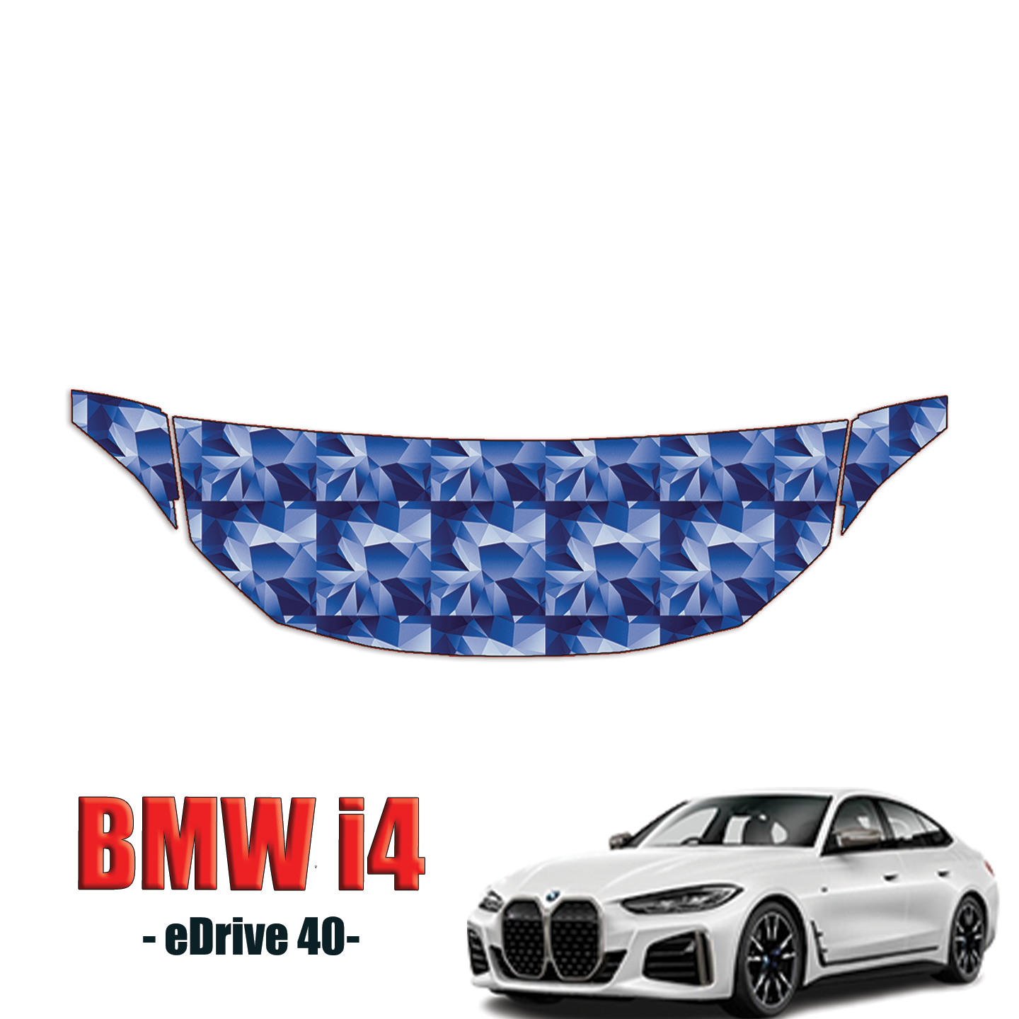 2022-2024 BMW i4 eDrive 40 Precut Paint Protection Kit (PPF) Partial Hood