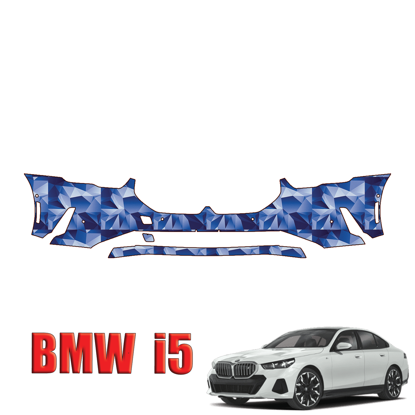 2024-2025 BMW i5 Sport Precut Paint Protection Kit PPF – Front Bumper