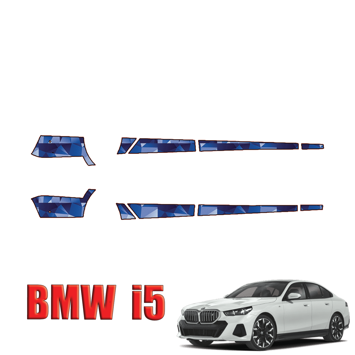 2024-2025 BMW i5 Sport Precut Paint Protection Kit (PPF) – Rocker Panels