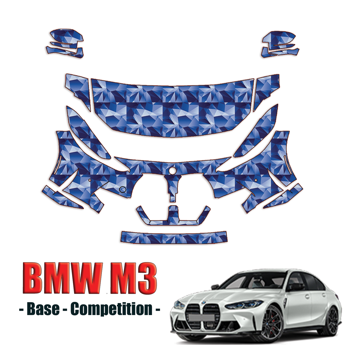 2021-2024 BMW M3 Precut Paint Protection Kit PPF – PARTIAL FRONT
