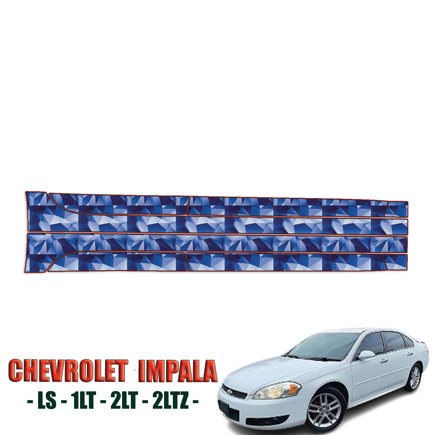 2014-2024 Chevrolet Impala Precut Paint Protection PPF Kit – Rocker Panels