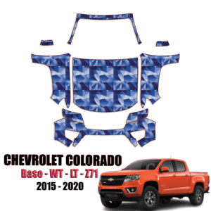 2015-2020 Chevrolet Colorado – Base, WT, LT, Z71 Pre Cut Paint Protection Kit – Full Front + A Pillars + Rooftop