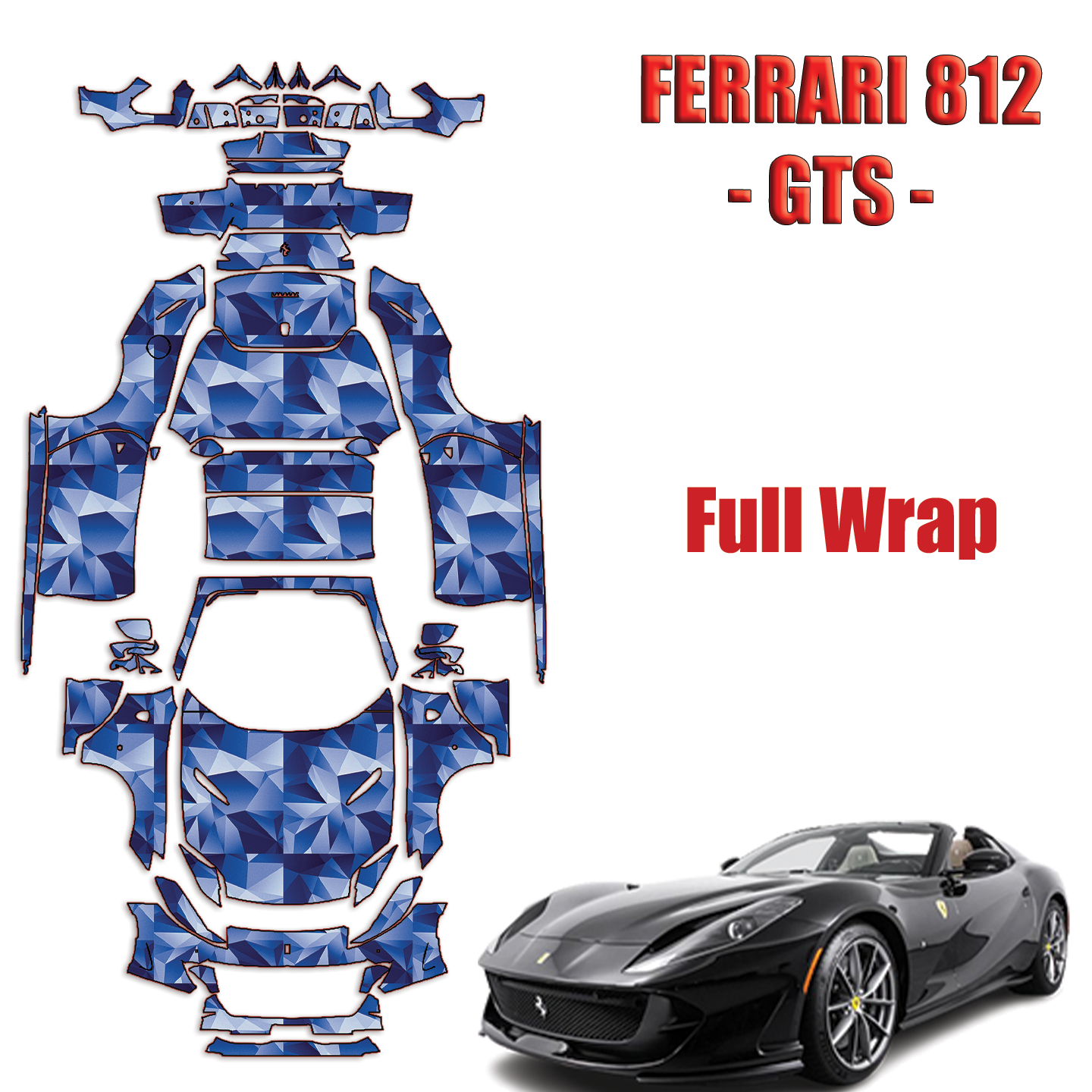  2020-2024 Ferrari 812 GTS Precut Paint Protection PPF Kit – Full Wrap Vehicle