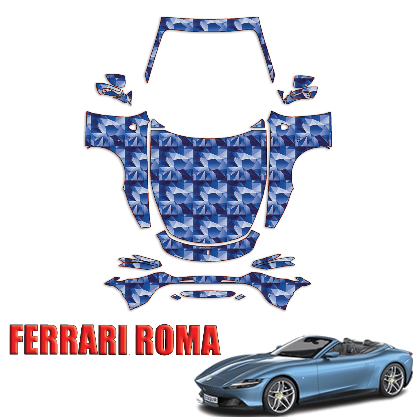 2021-2024 Ferrari Roma Precut Paint Protection Kit – Full Front