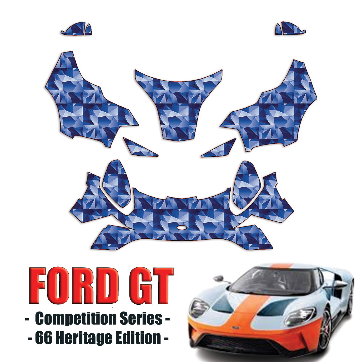 2017-2022 Ford GT Precut Paint Protection Kit – Full Front+