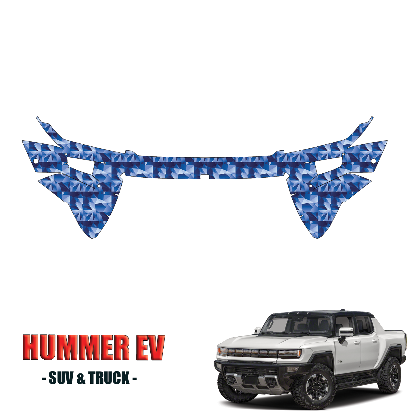 2022-2024 GMC Hummer EV Precut Paint Protection PPF Kit – FRONT BUMPER