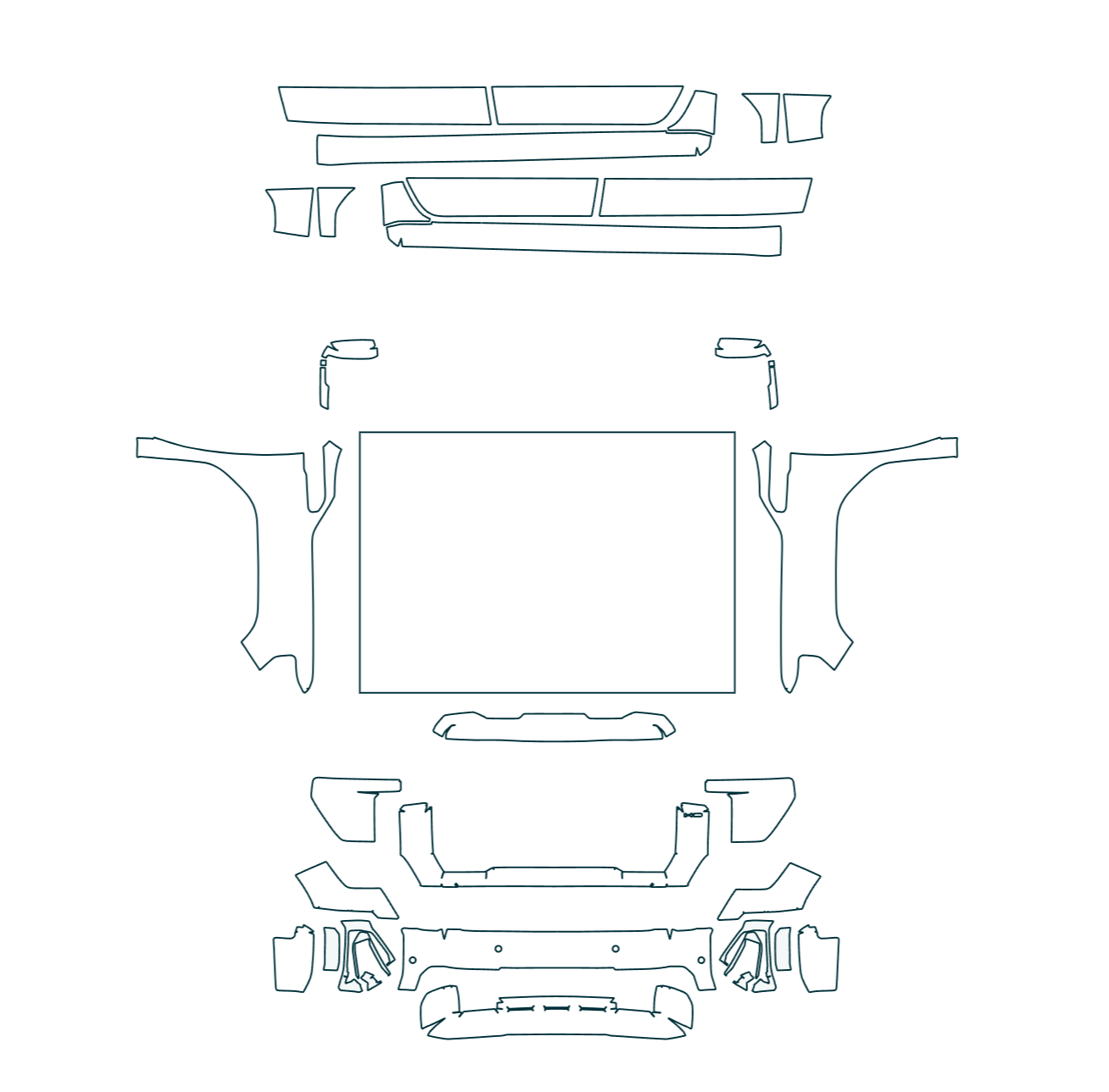 2024 GMC Sierra HD Full Front Rockers STEK