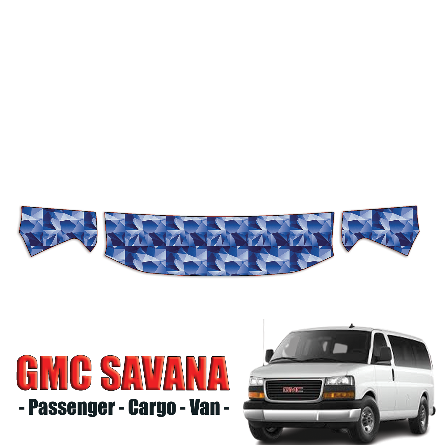 2003-2024 GMC Savana – Passenger, Cargo Van  Precut Paint Protection Kit – Partial Hood + Fenders