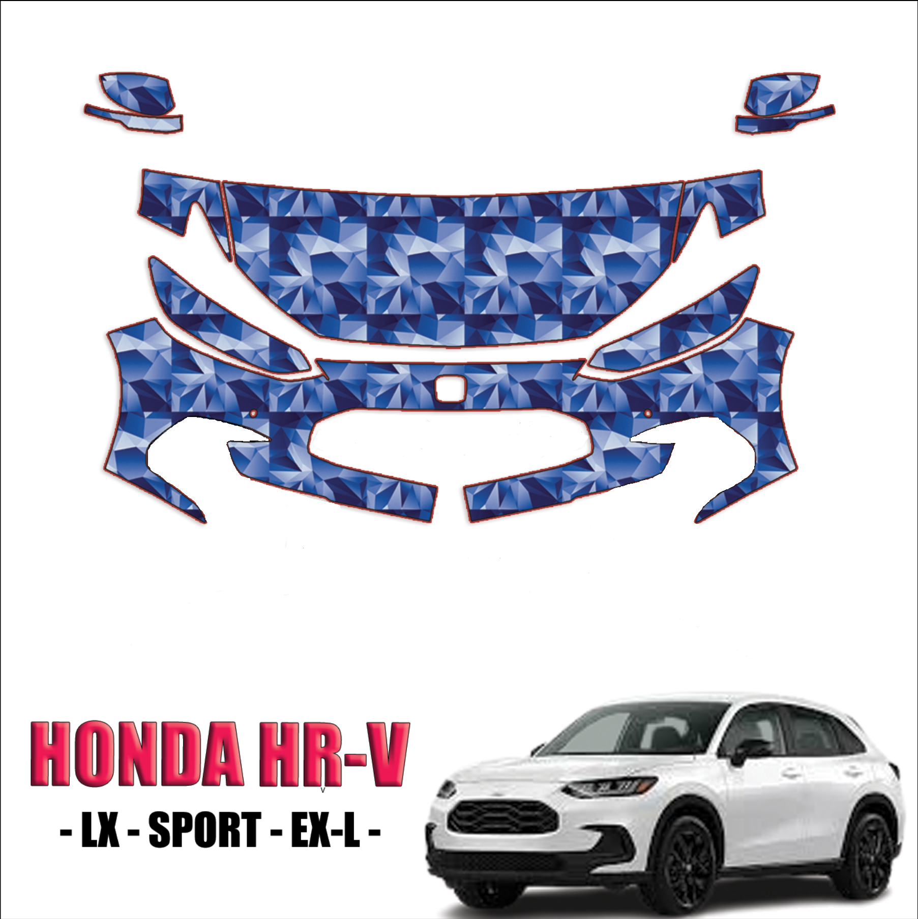 2023-2024 Honda HR-V Precut Paint Protection PPF Kit – Partial Front