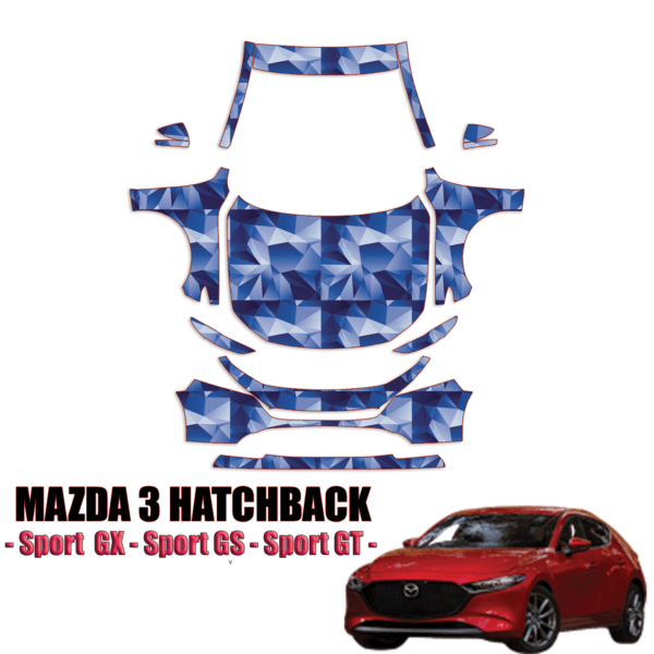 2019-2021 Mazda 3 Hatchback Precut Paint Protection PPF Kit – Full Front