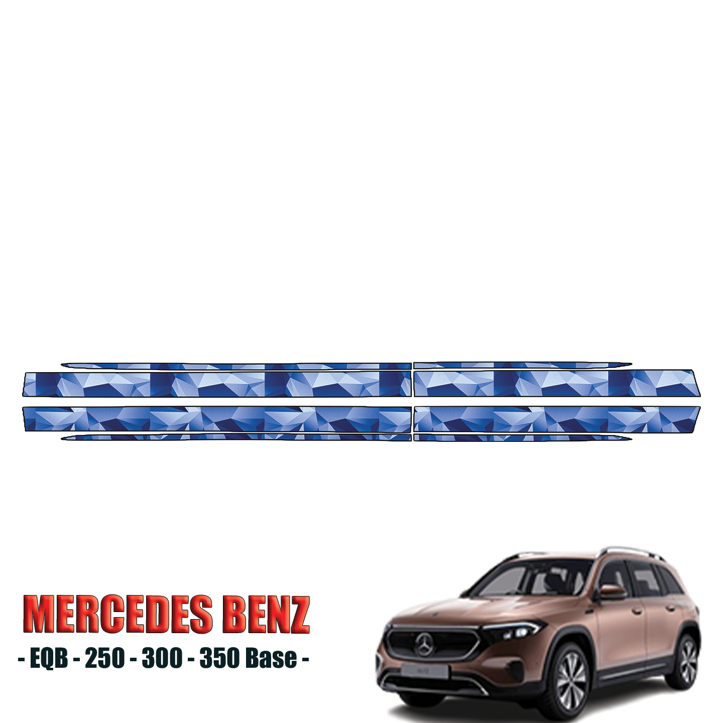 2022-2023 Mercedes Benz EQB Precut Paint Protection Kit (PPF) – Rocker Panels