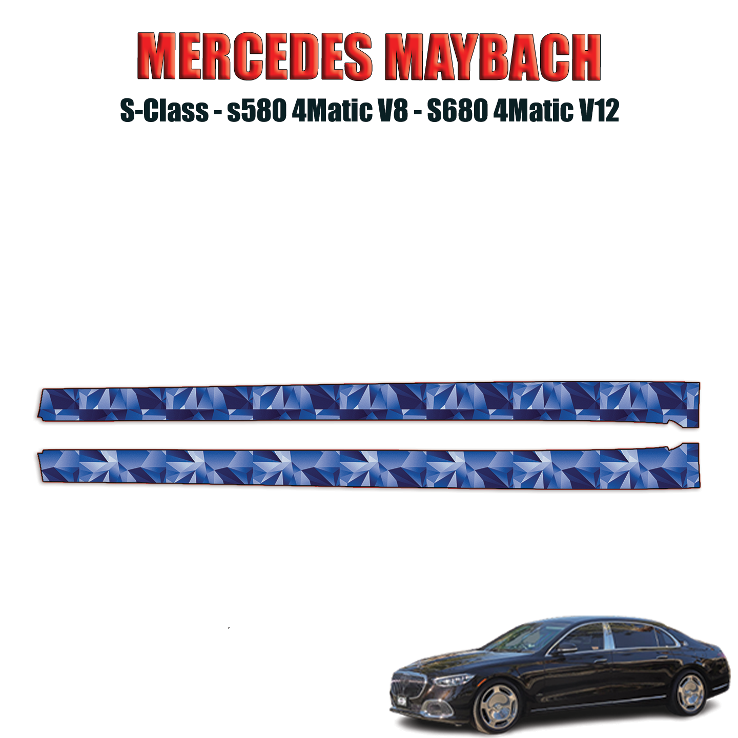 2021-2023 Mercedes Maybach S Class Precut Paint Protection Kit Rocker Panels