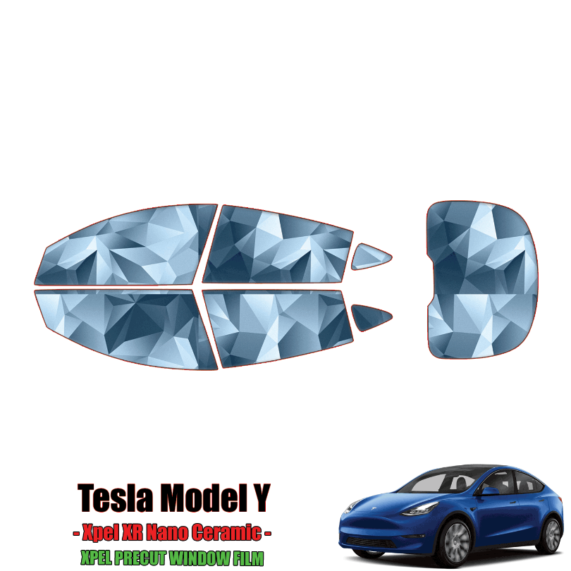 DIY PreCut Window Tint Kit - Tesla Model Y 2020-2023 ANY Shade FRONT Two  Windows