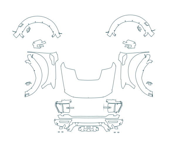 2024-2025 Ford Raptor R Full Front and Fender Flares STEK