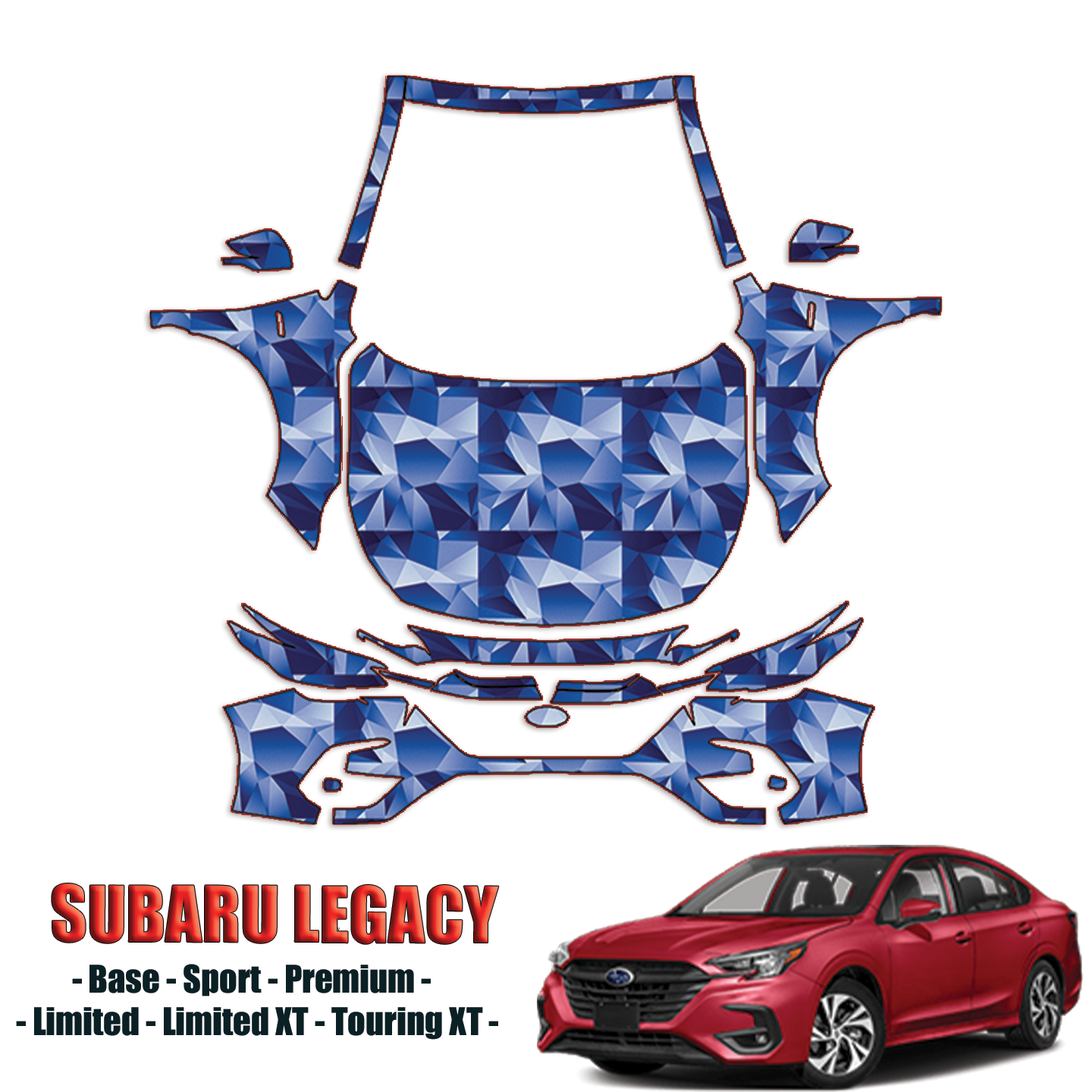 2023-2024 Subaru Legacy – Base, Sport, Premium, Limited, Limited XT, Touring XT Precut Paint Protection Kit – Full Front