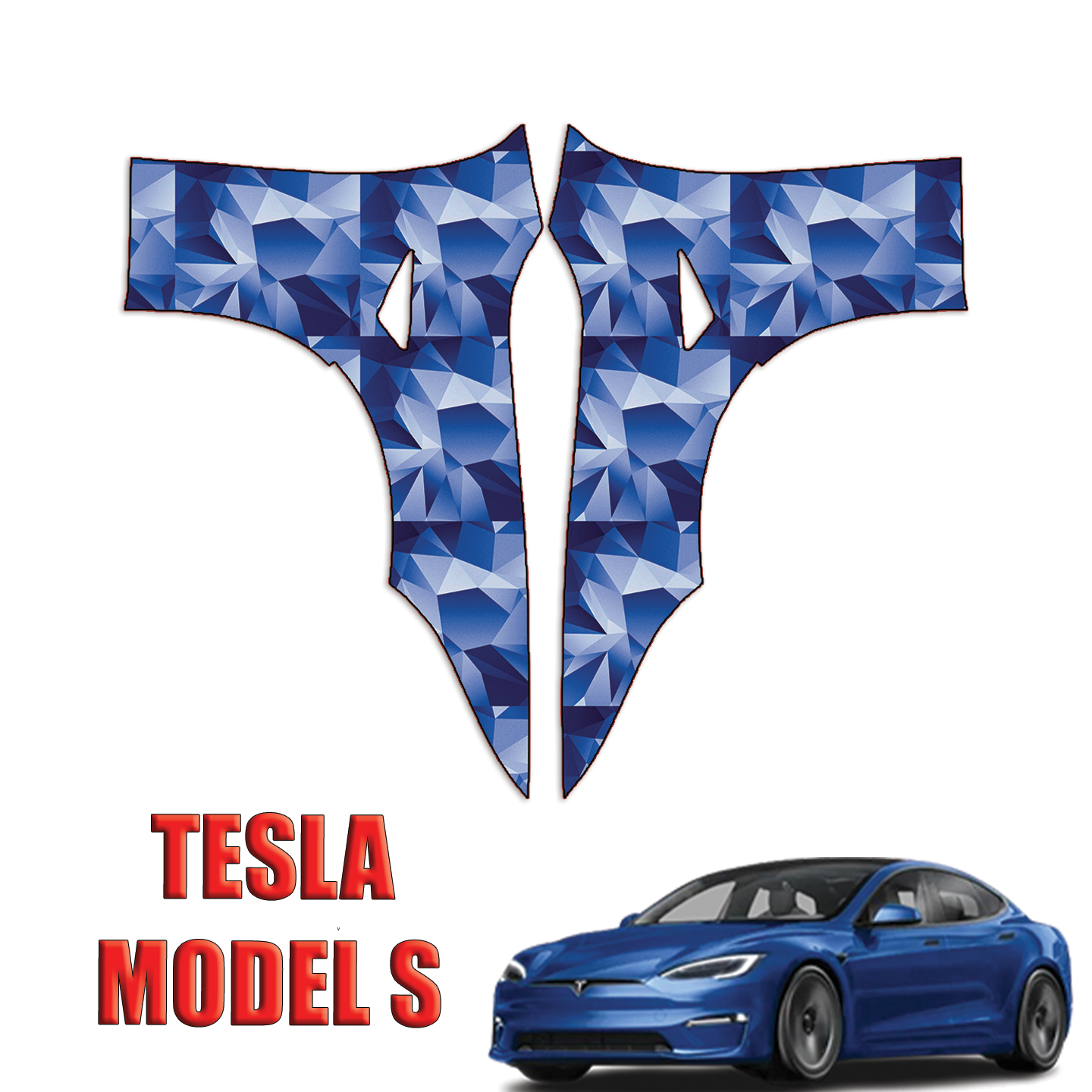 2022-2024 Tesla Model S  Precut Paint Protection Kit – Front Fenders