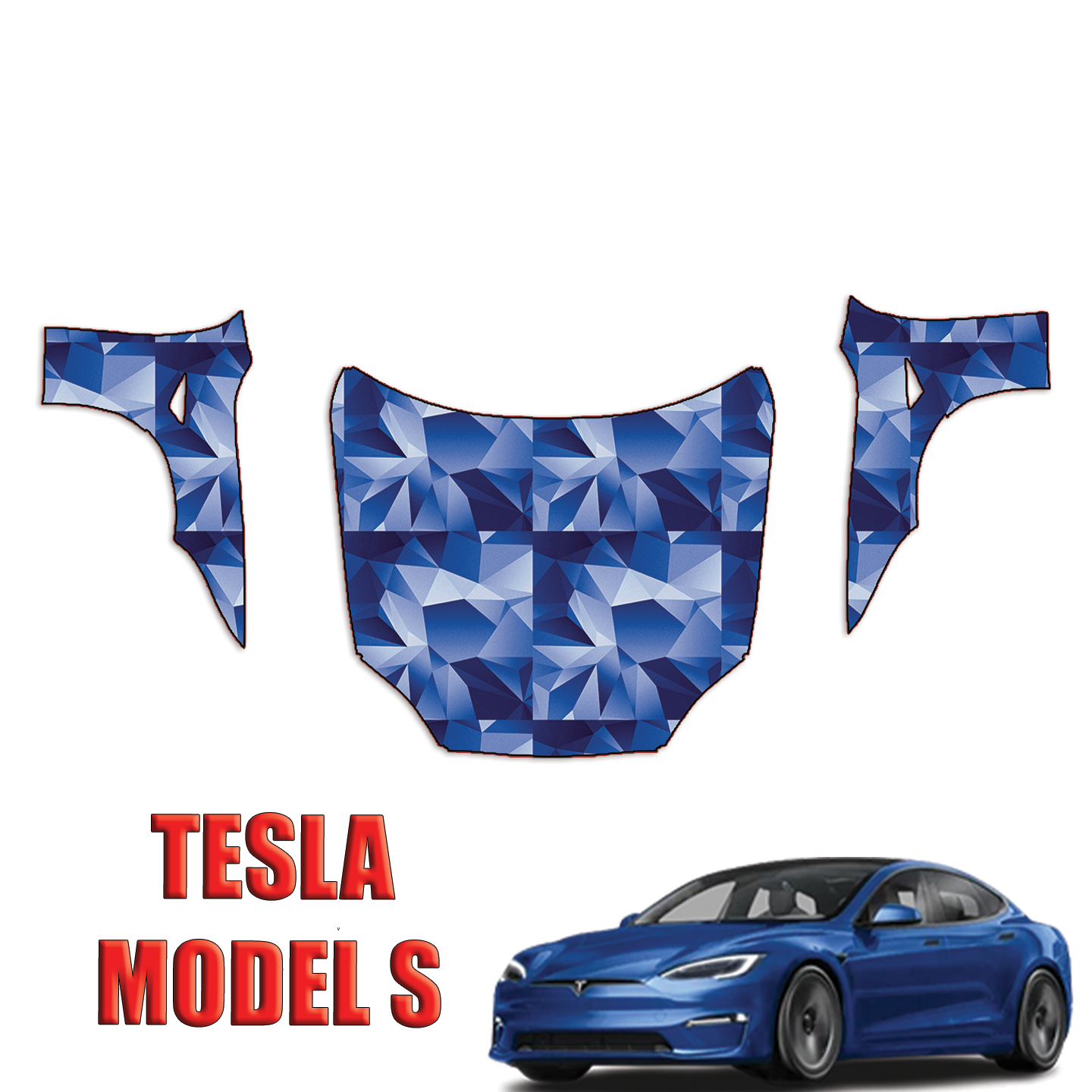 20222024 Tesla Model S Precut Paint Protection Kit Full Hood