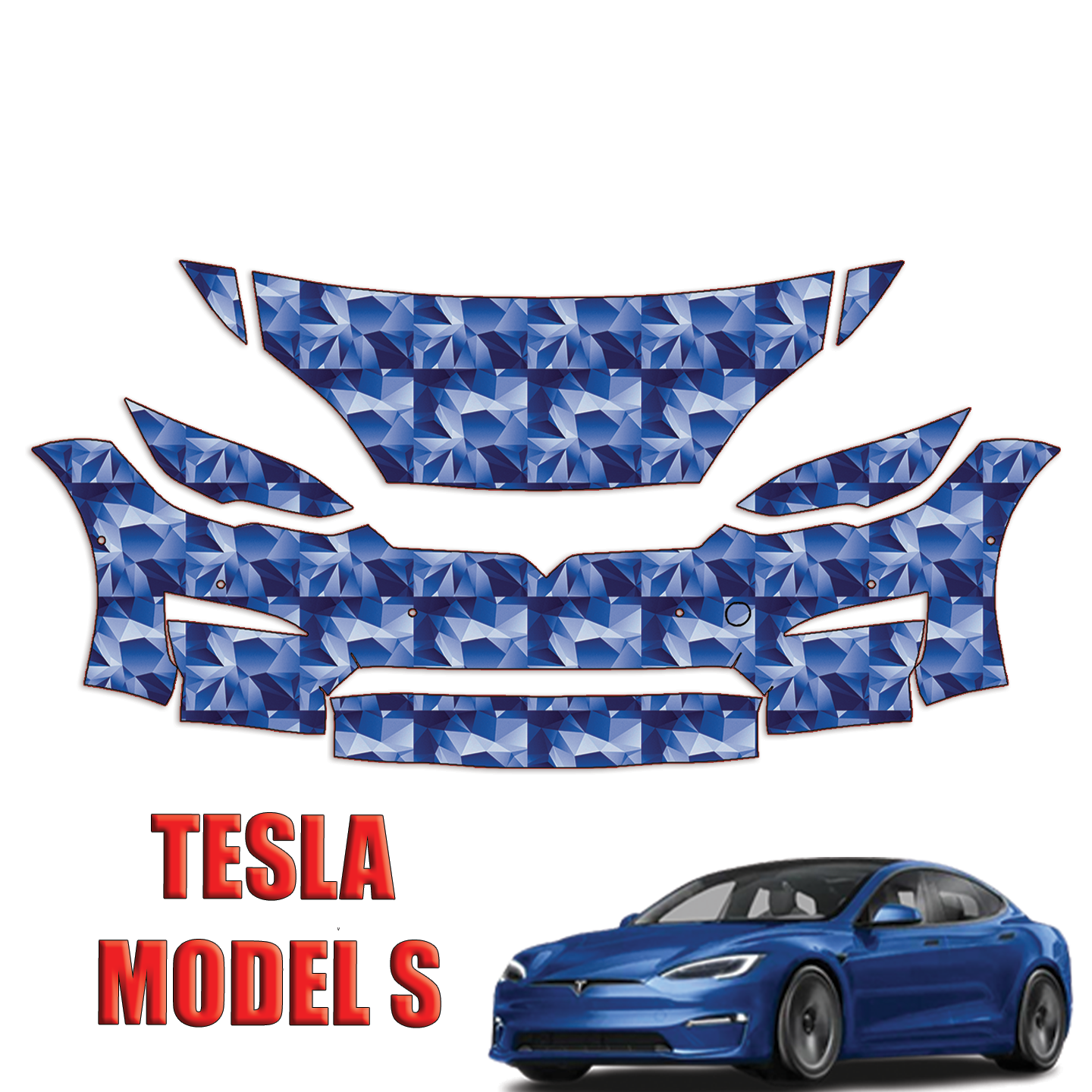 2022-2024 Tesla Model S – Precut Paint Protection Kit – Partial Front