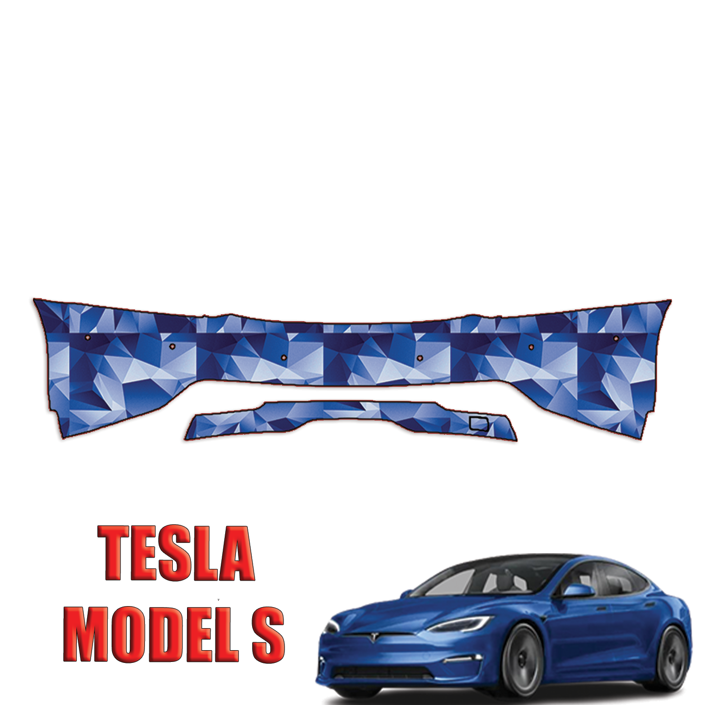 2022-2024 Tesla Model S Precut Paint Protection Film – Rear Bumper ( New )