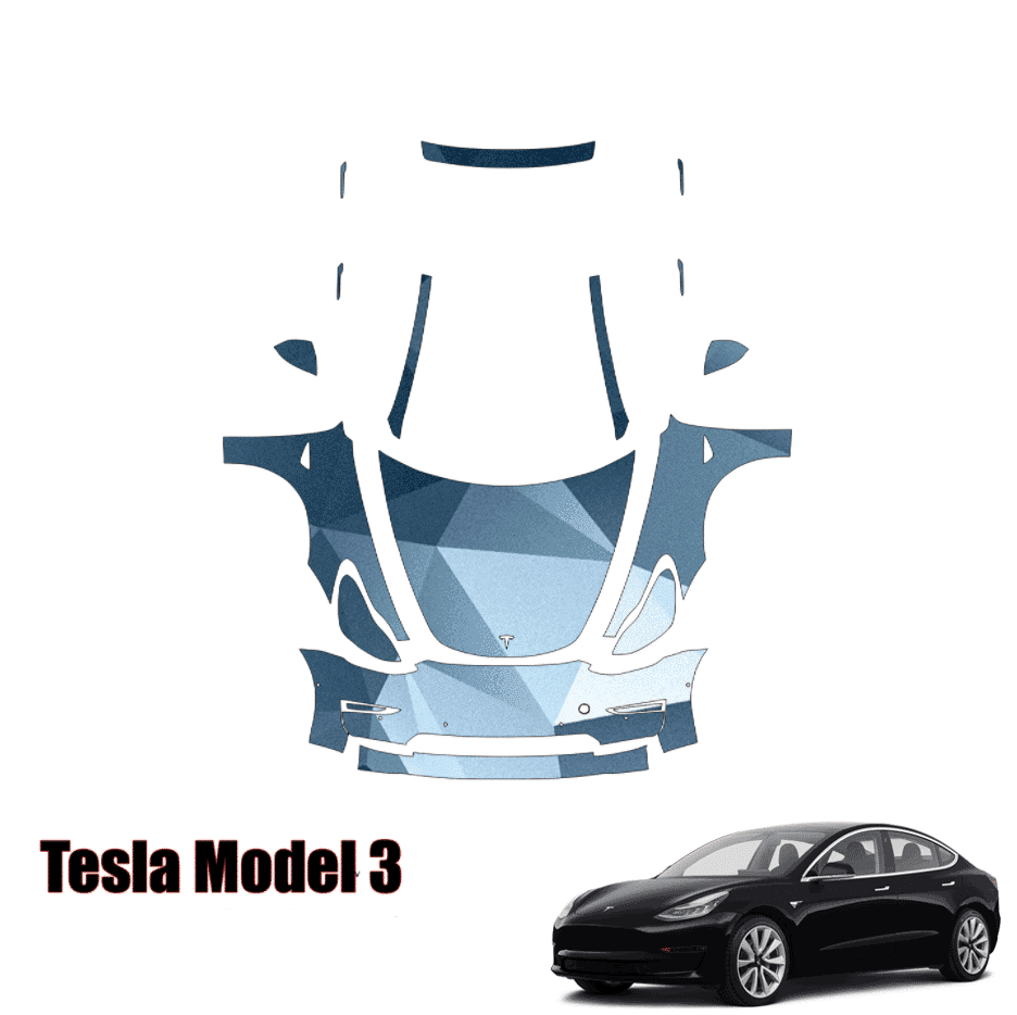 2017 – 2023 Tesla Model 3 Precut Paint Protection Kit /PPF/ – Full Front