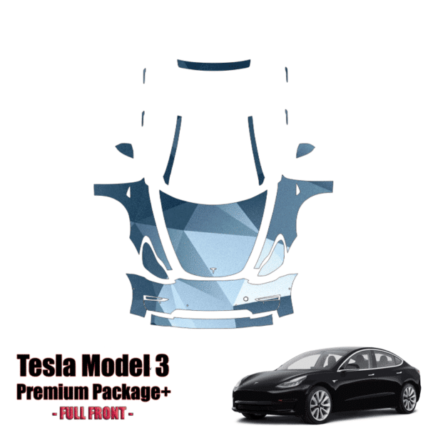 2017 – 2023 Tesla Model 3 Paint Protection Kit – Full Front With Partial A-Pillars
