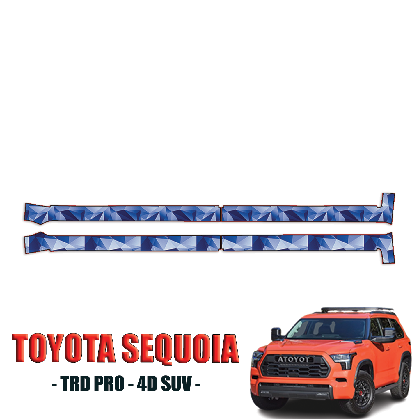 2023-2024 Toyota Sequoia TRD Pro Precut Paint Protection Kit – Rocker Panels