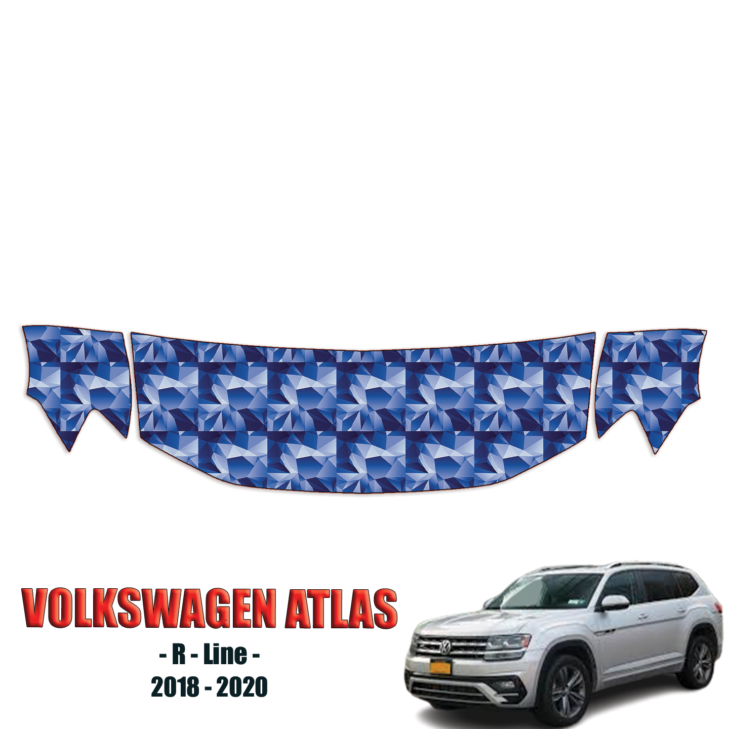 2018-2020 Volkswagen Atlas – R-Line Precut Paint Protection Kit (PPF) – Partial Hood + Partial Fenders